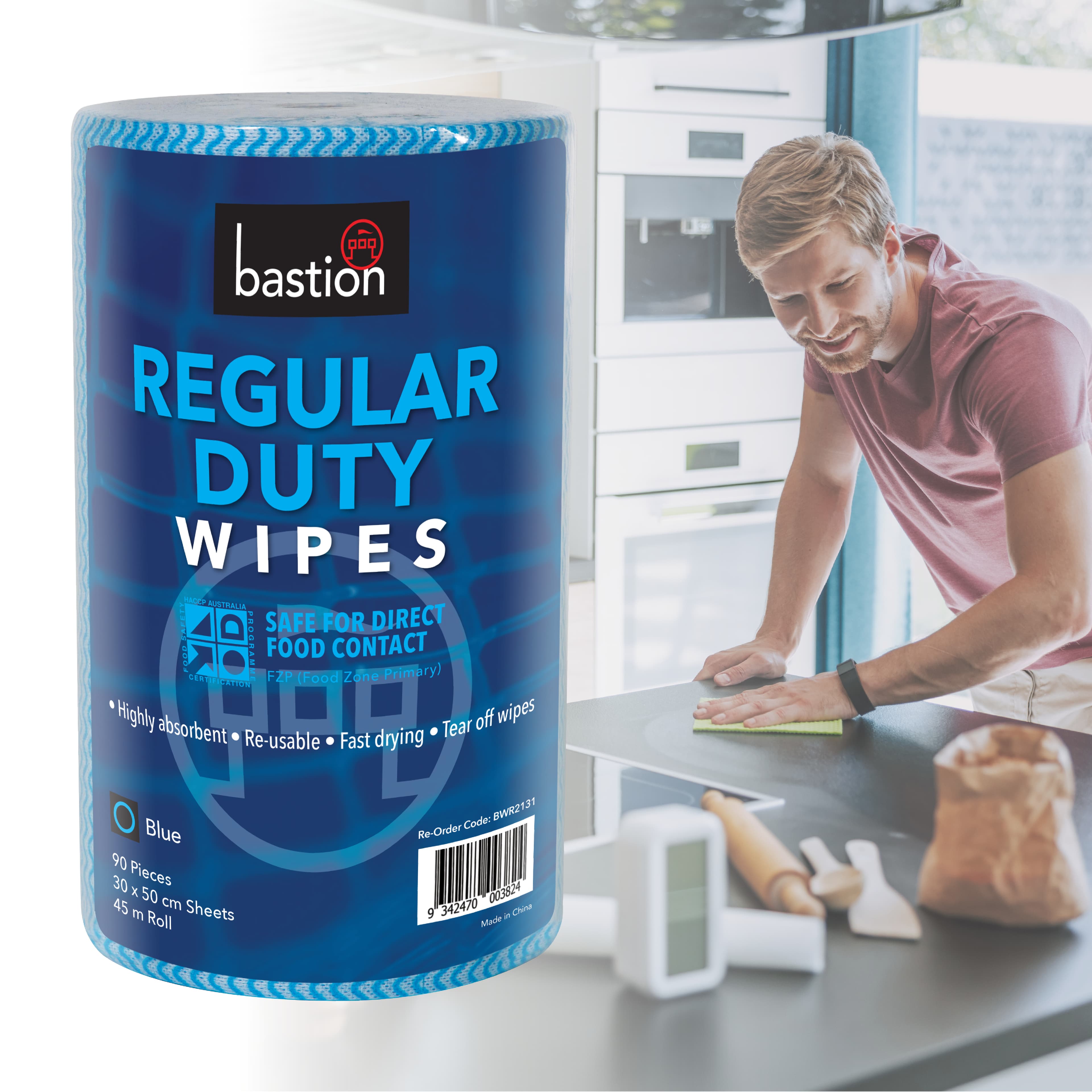 Bastion Regular  Duty  Wipes  -  Rolls_0