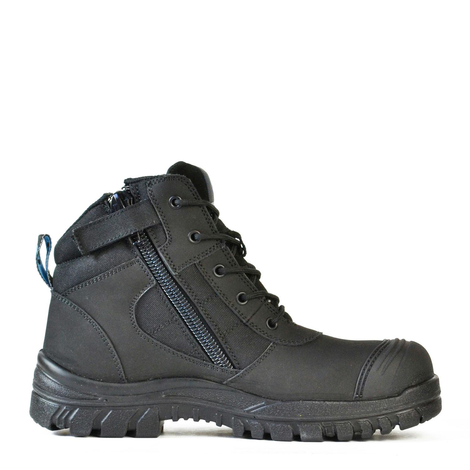 Bata Industrials Zippy - Black Zip / Lace Safety Boot (Naturals)_1