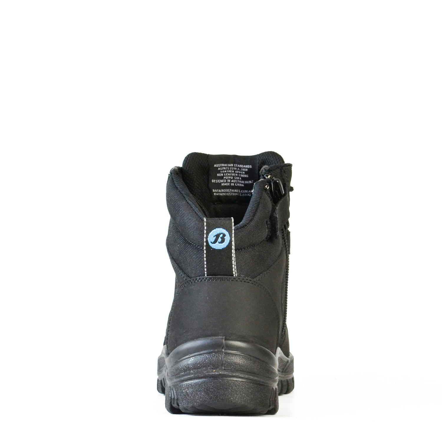 Bata Industrials Zippy - Black Zip / Lace Safety Boot (Naturals)_4