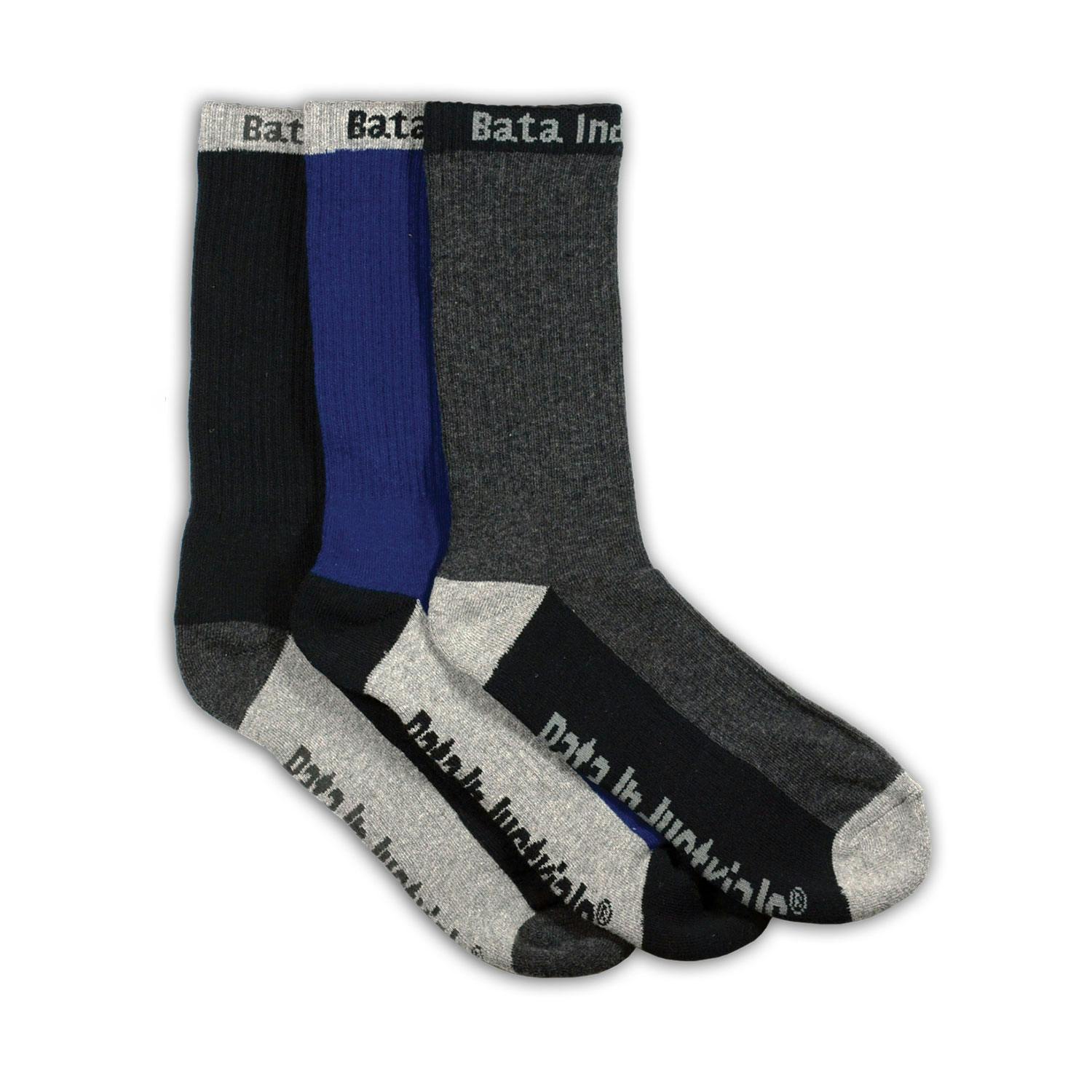 Bata Industrials Socks - Bright Crew Style Sock 3 Pack