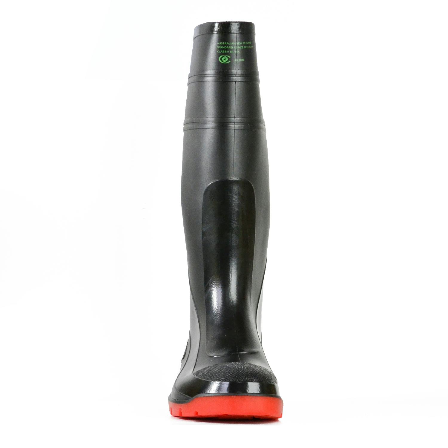 Bata Industrials Utility-ST - Black / Red PVC 400Mm Safety Toe Boot (PVC Utility)_2