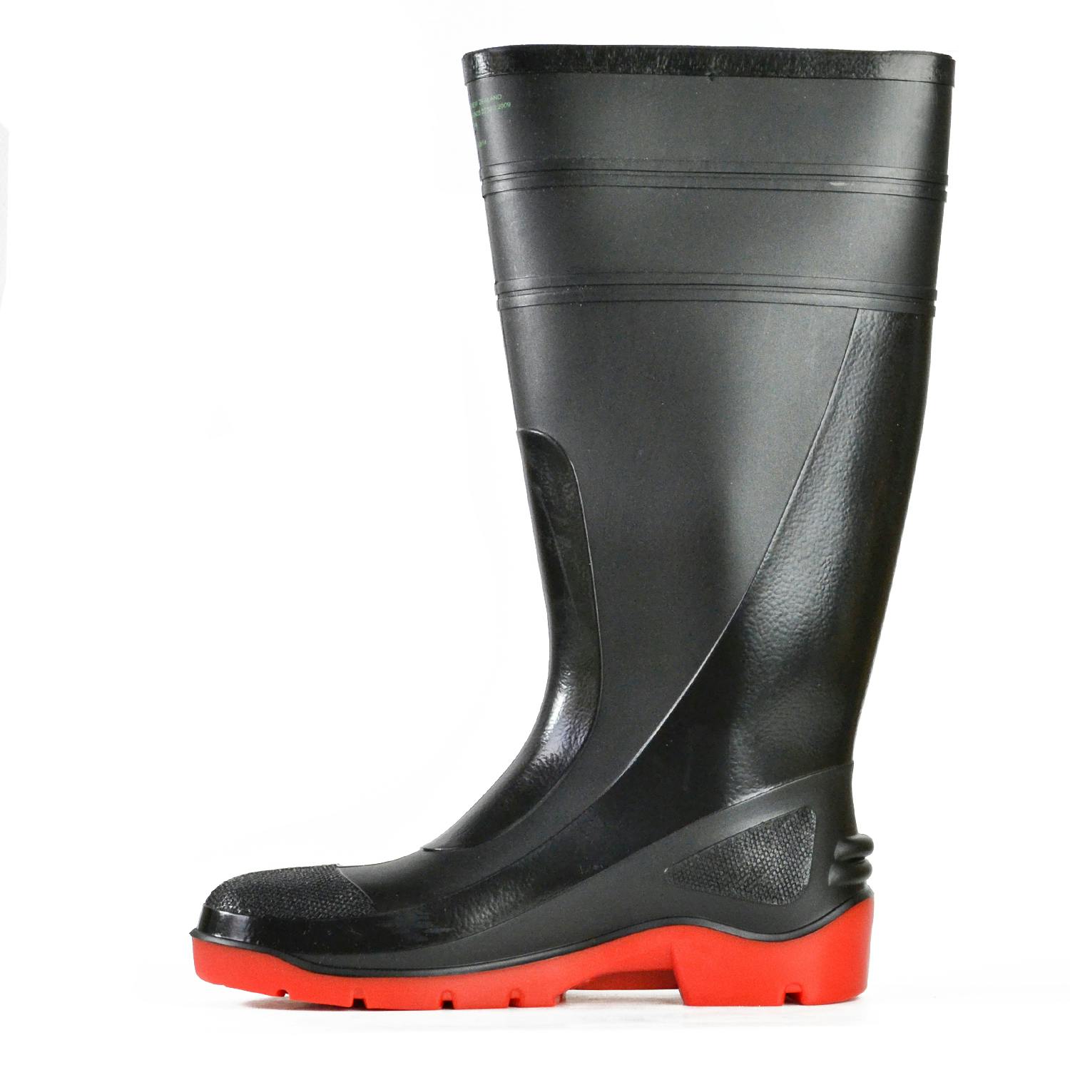 Bata Industrials Utility-ST - Black / Red PVC 400Mm Safety Toe Boot (PVC Utility)_3