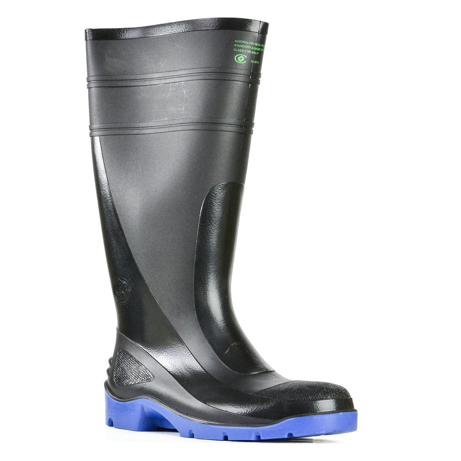 Bata Industrials Utility-ST - Black / Blue PVC 400Mm Safety Toe & Midsole Boot (PVC Utility)