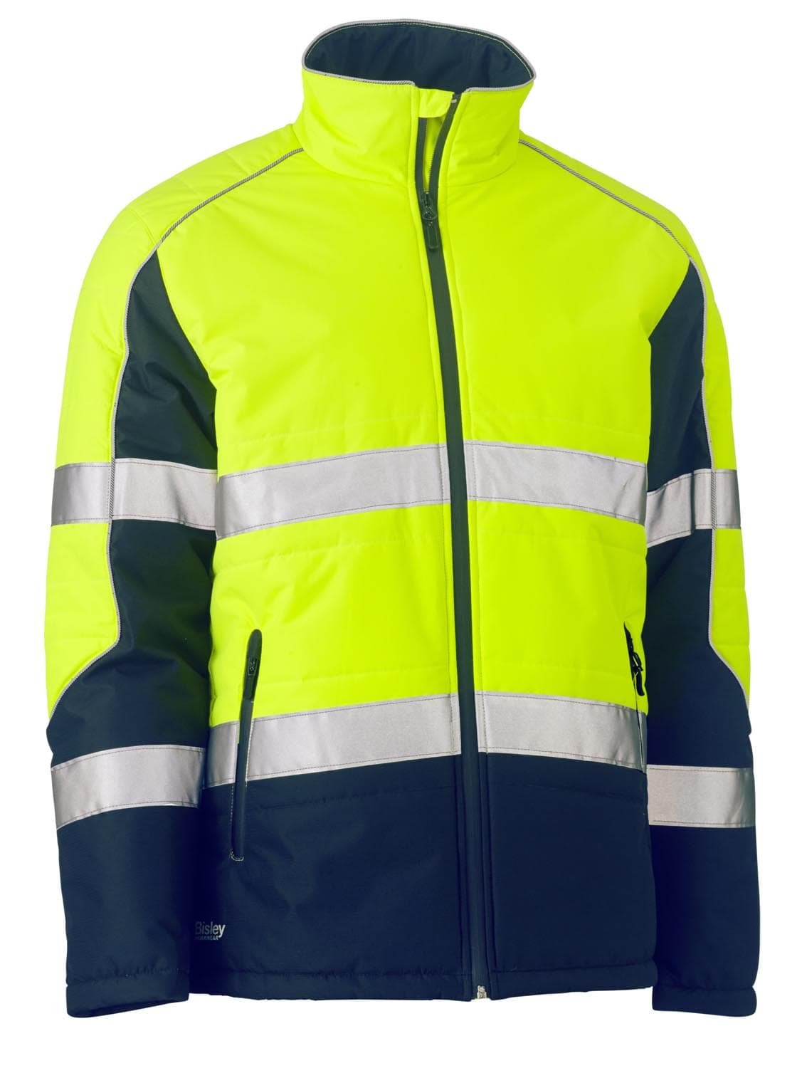 Bisley Taped Hi Vis Puffer Jacket with Stand Collar_50