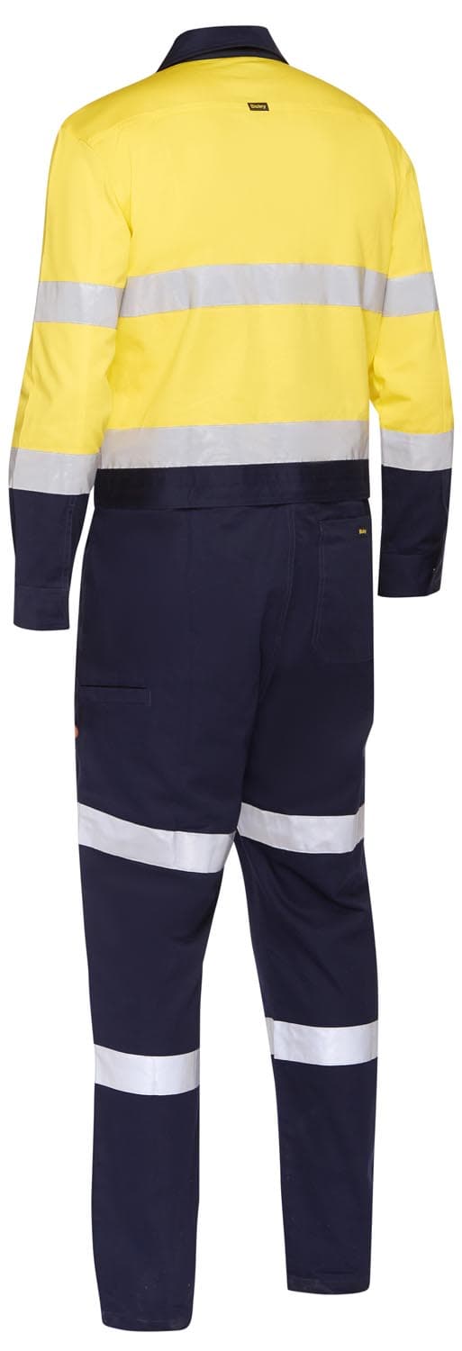 Bisley Taped Hi Vis Coverall with Waist Zip Opening_0