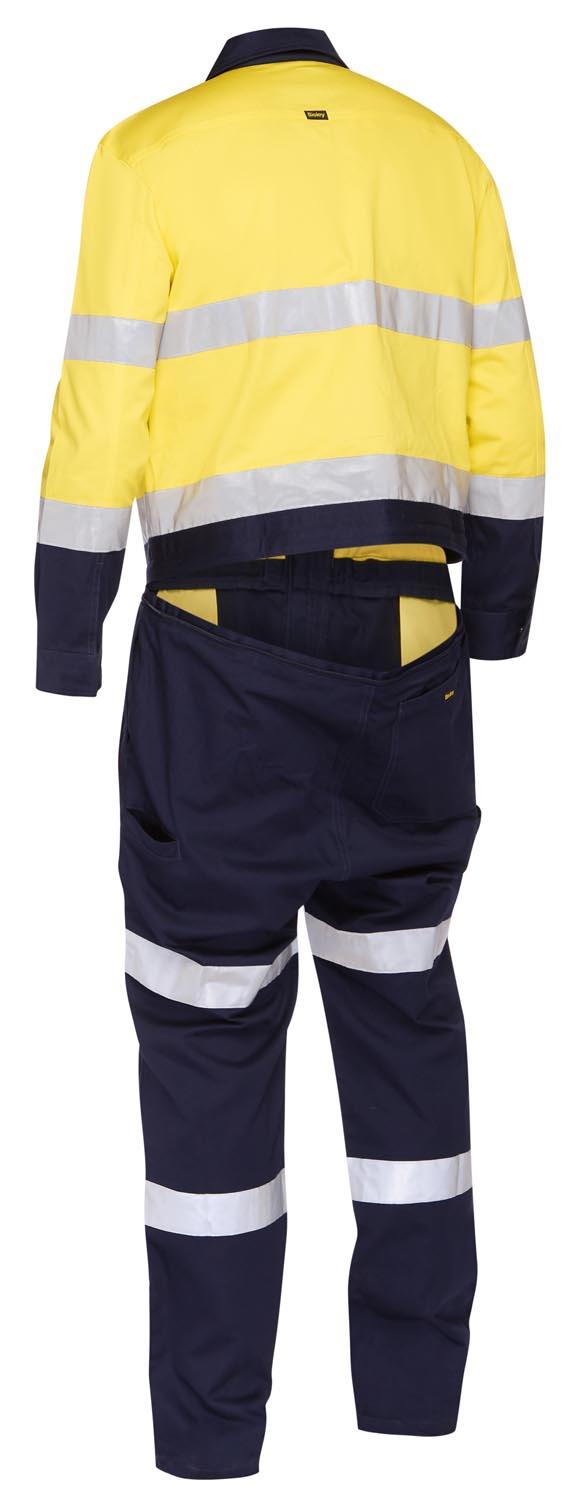 Bisley Taped Hi Vis Coverall with Waist Zip Opening_1