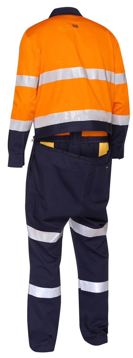 Bisley Taped Hi Vis Coverall with Waist Zip Opening_8