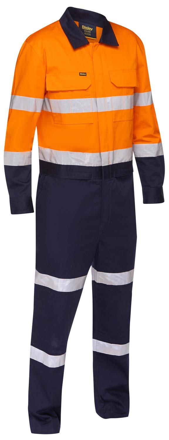 Bisley Taped Hi Vis Coverall with Waist Zip Opening_10