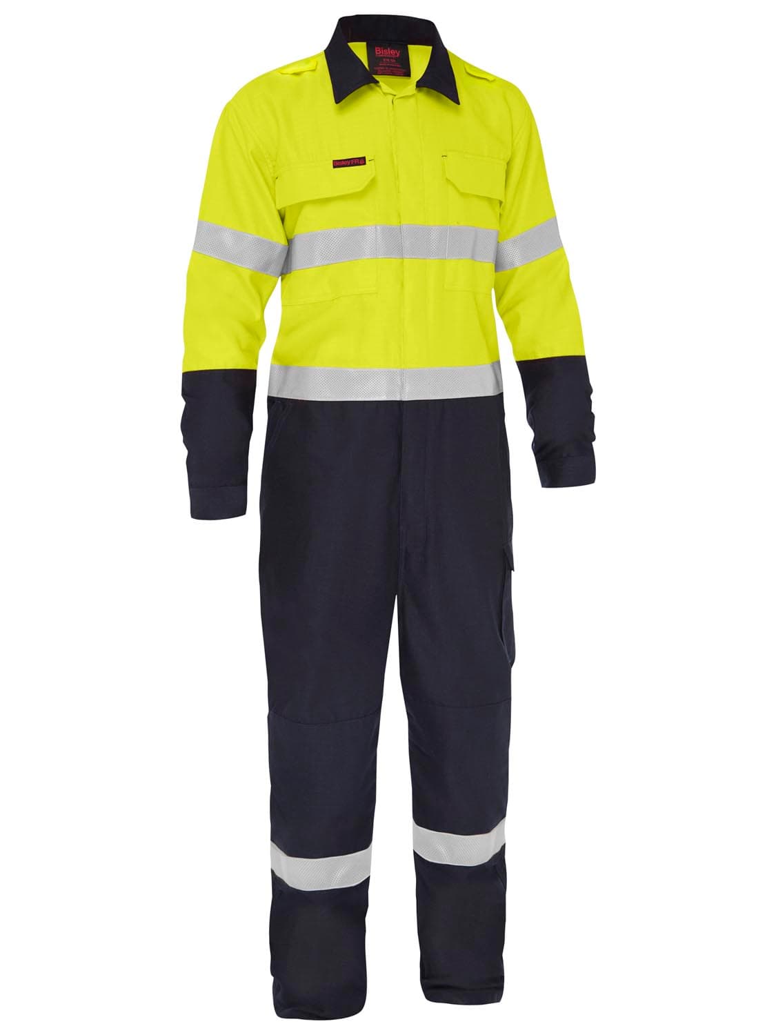 Bisley Apex 185/240 Taped Hi Vis FR Ripstop Vented Coverall_0