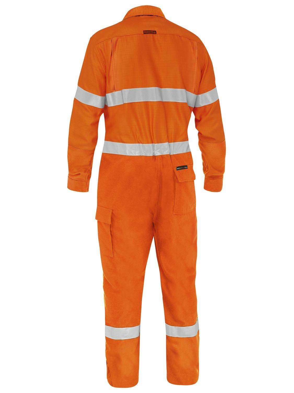 Bisley Apex 185 Taped Hi Vis FR Ripstop Vented Coverall_1