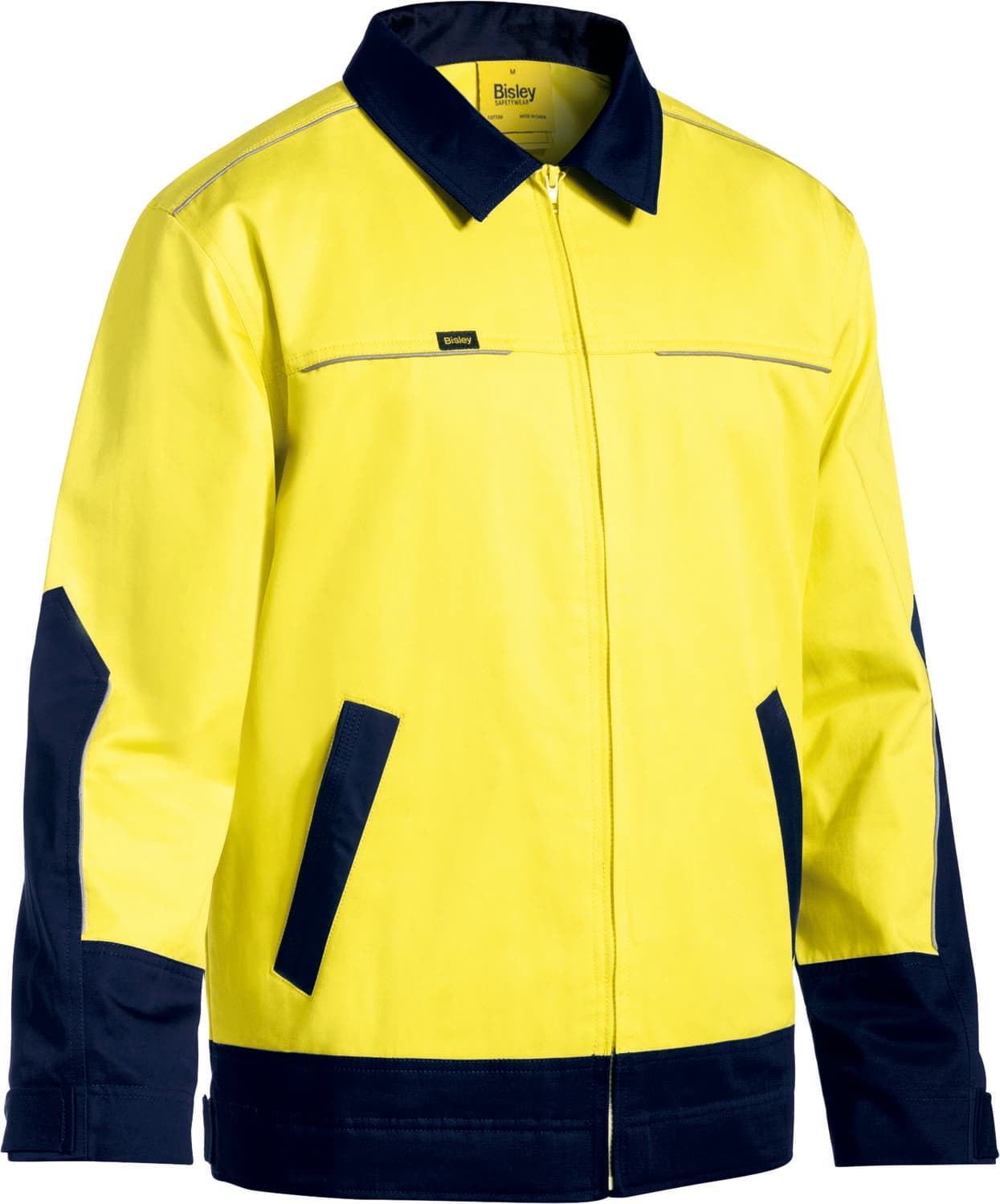 Bisley Hi Vis Drill Jacket with Liquid Repellent Finish_0