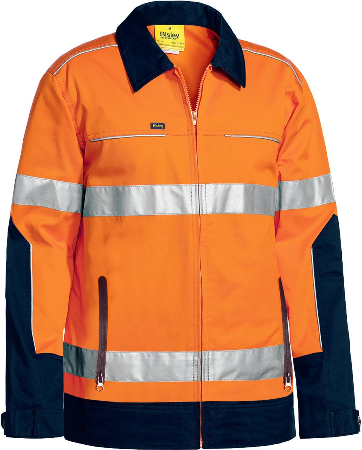 Bisley Taped Hi Vis Drill Jacket with Liquid Repellent finish_2