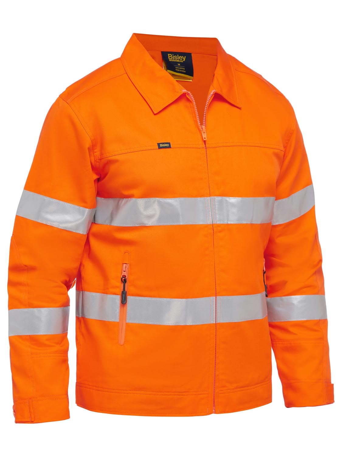 Bisley Taped Hi Vis Drill Jacket with Liquid Repellent Finish