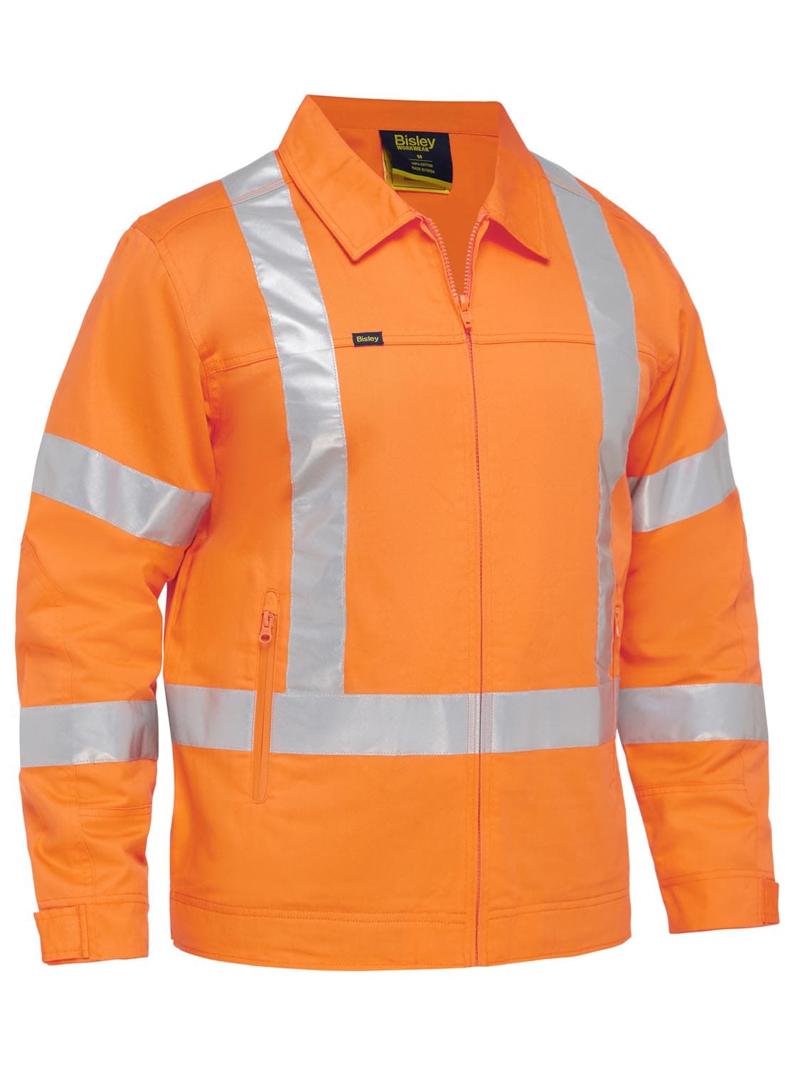 Bisley X Taped Hi Vis Drill Jacket With Liquid Repellent Finish_0