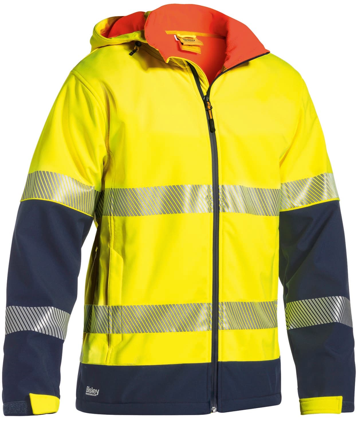 Bisley Taped Hi Vis Ripstop Bonded Fleece Jacket 