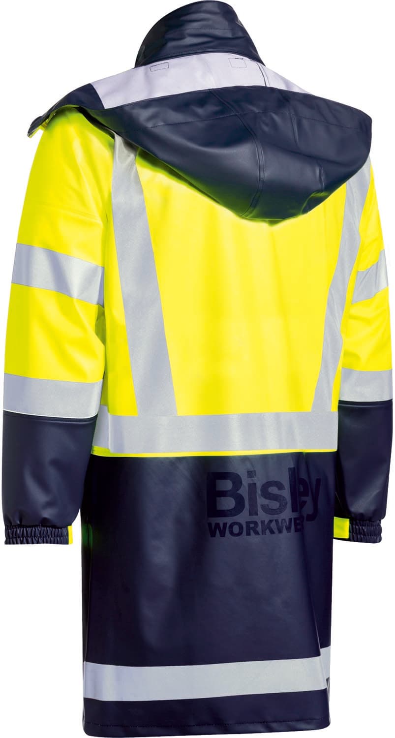 Bisley Taped Hi Vis Stretch PU Rain Coat_1