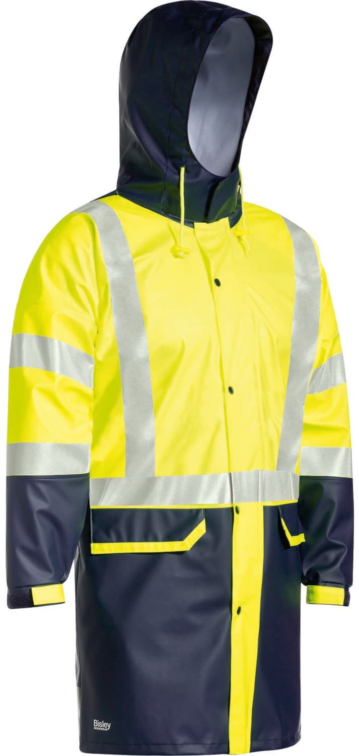 Bisley Taped Hi Vis Stretch PU Rain Coat_2