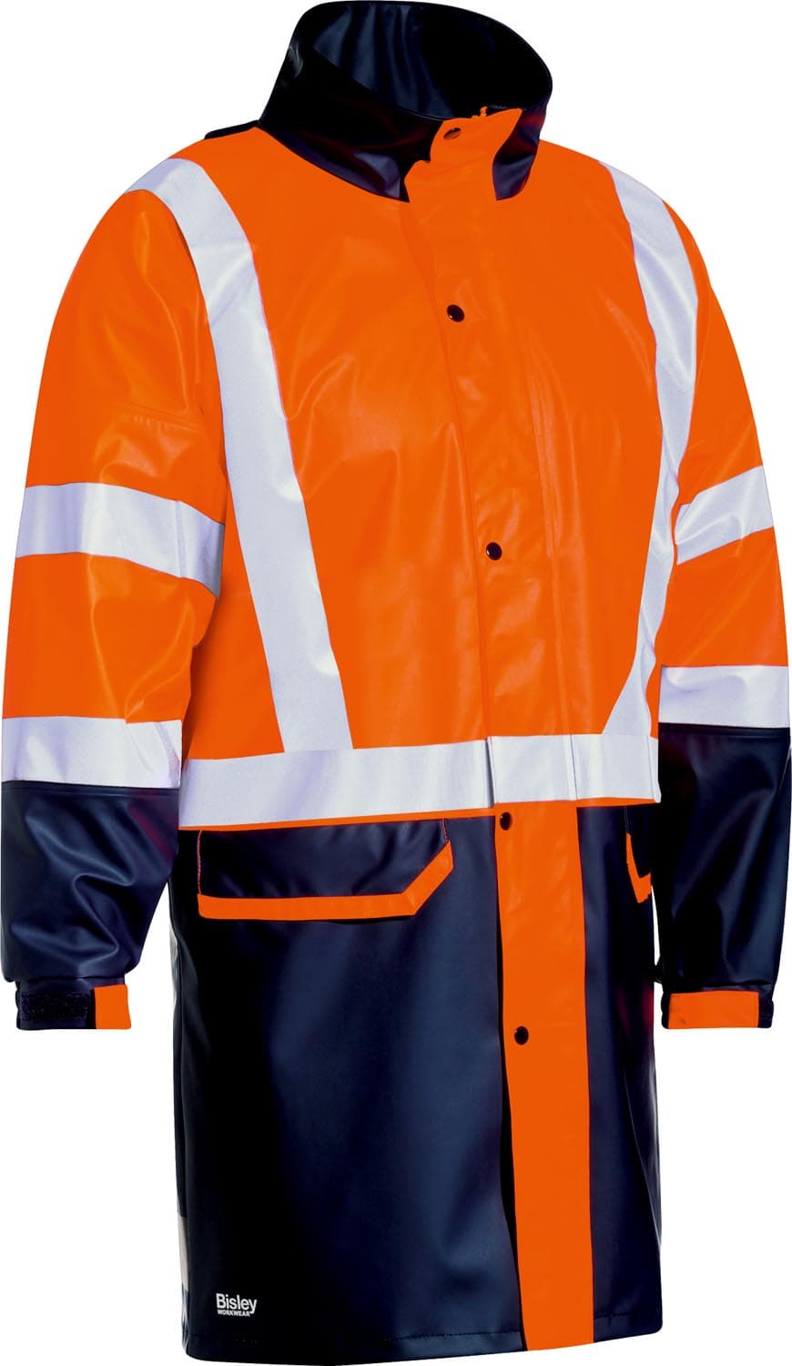 Bisley Taped Hi Vis Stretch PU Rain Coat_4