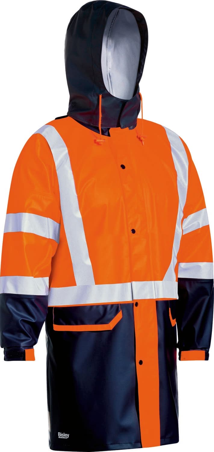 Bisley Taped Hi Vis Stretch PU Rain Coat_6