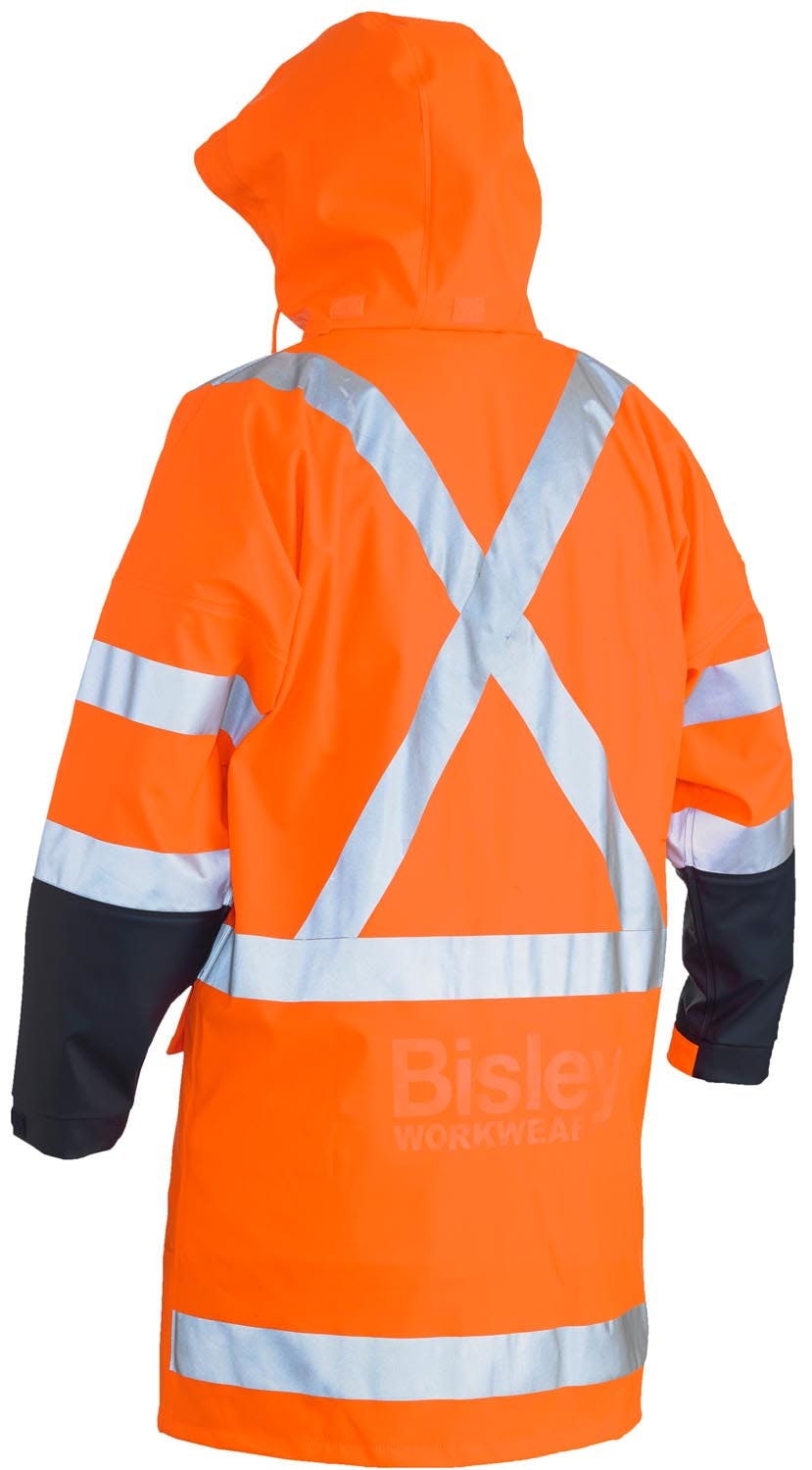 Bisley X Taped Hi Vis TTMC Stretch PU Rain Coat_1