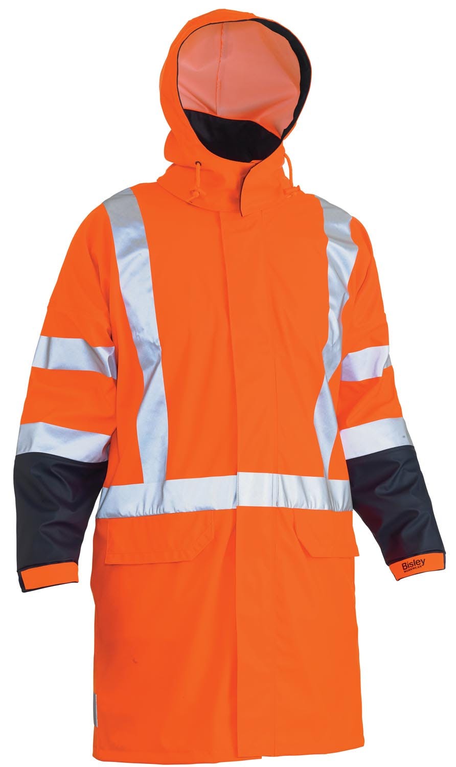 Bisley X Taped Hi Vis TTMC Stretch PU Rain Coat_2