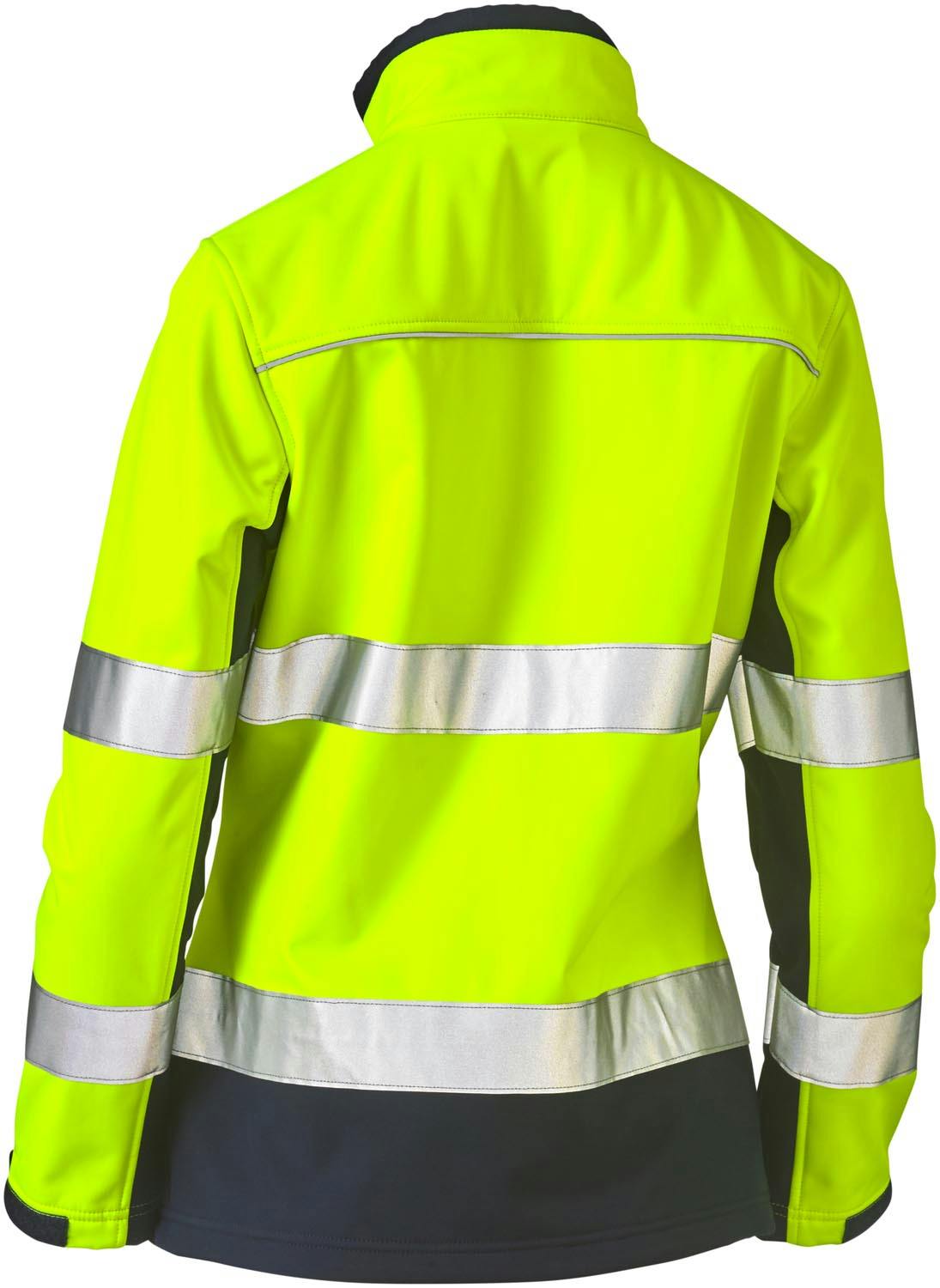 Bisley Women's Taped Two Tone Hi Vis Soft Shell Jacket_1