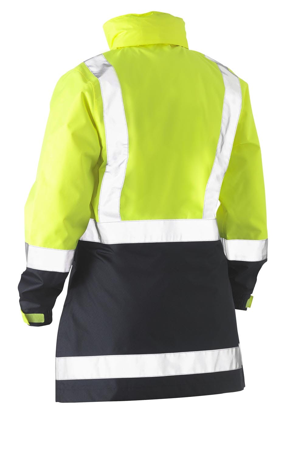 Bisley Women's Taped Hi Vis Recycled Rain Shell Jacket