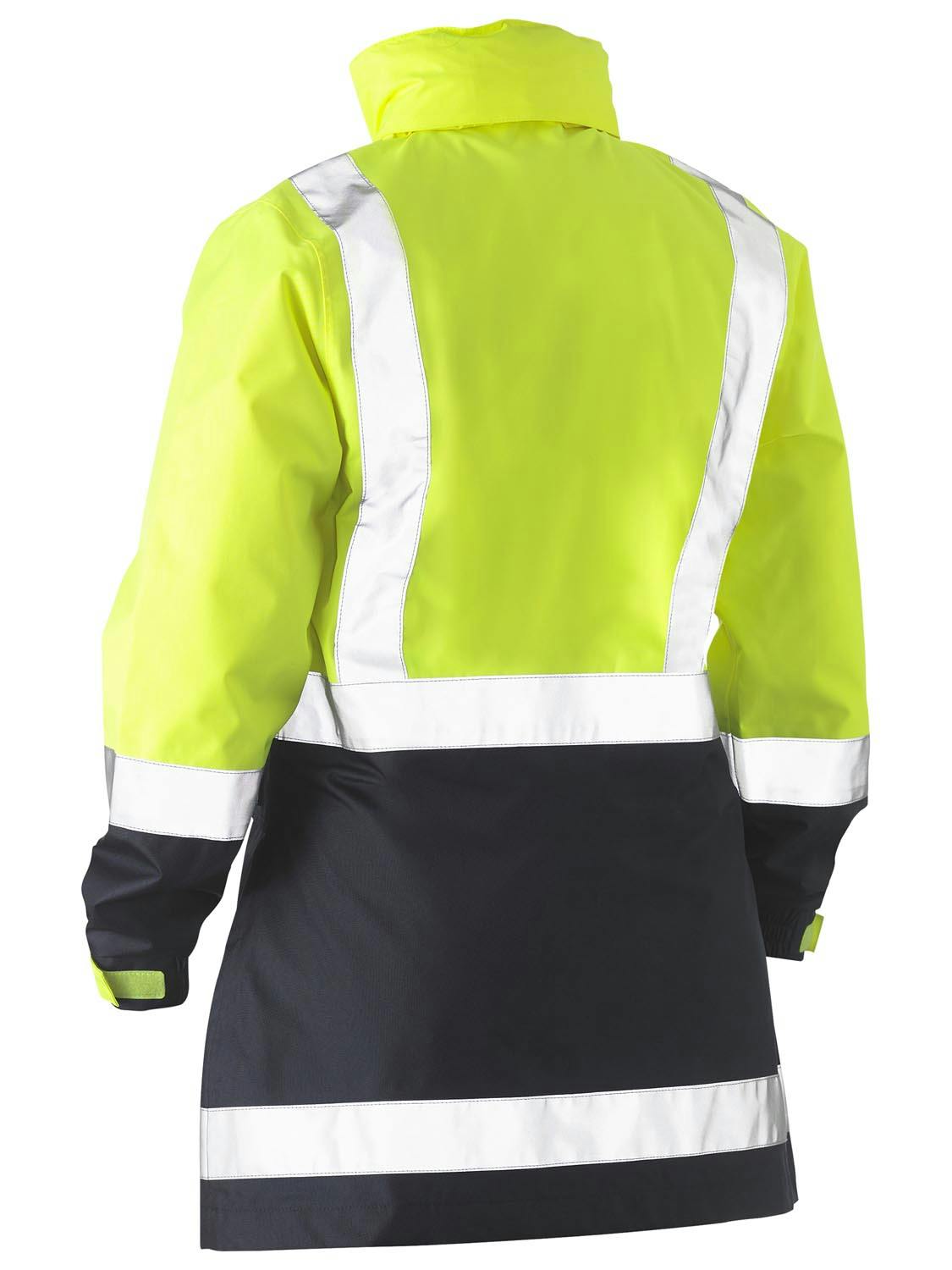 Bisley Women's H Taped Two Tone Hi Vis Rain Jacket_1