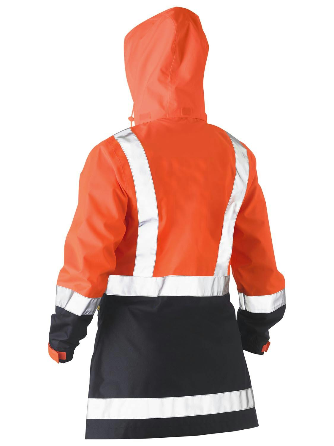 Bisley Women's H Taped Two Tone Hi Vis Rain Jacket_11