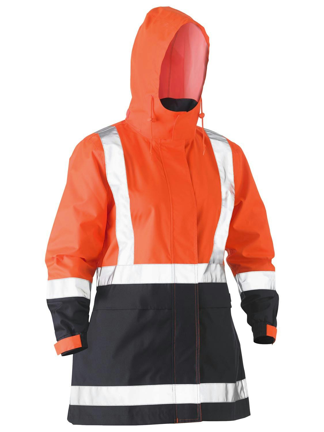 Bisley Women's H Taped Two Tone Hi Vis Rain Jacket_15