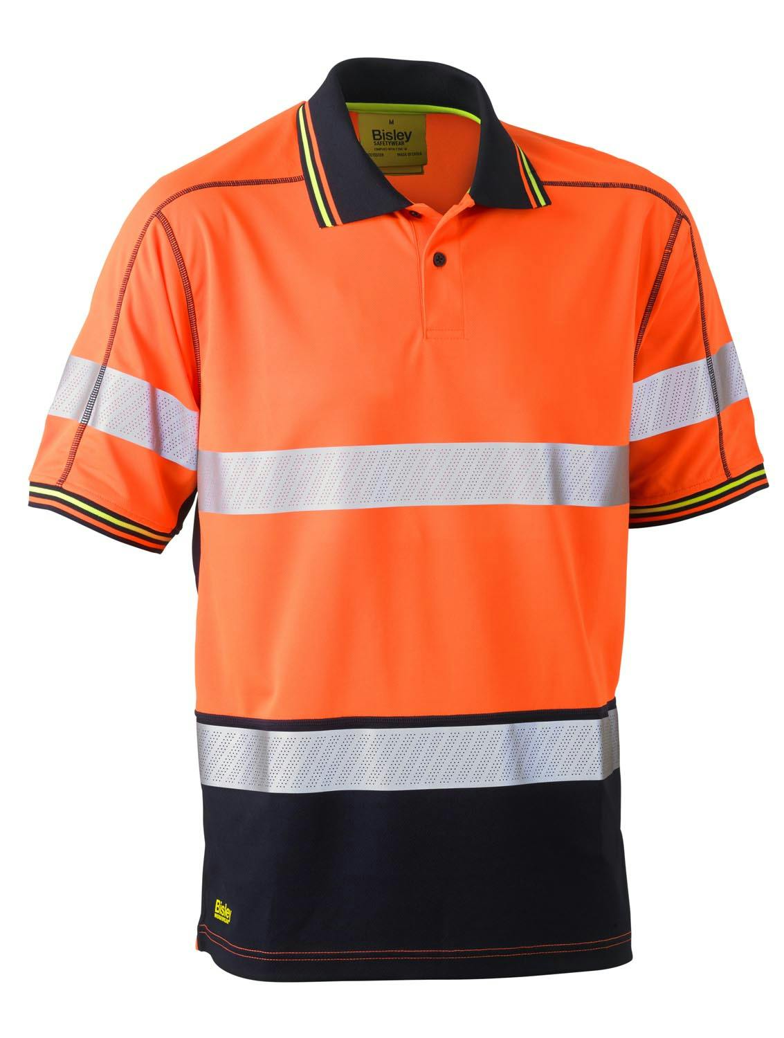 Bisley Taped Hi Vis Polyester Mesh Polo_1