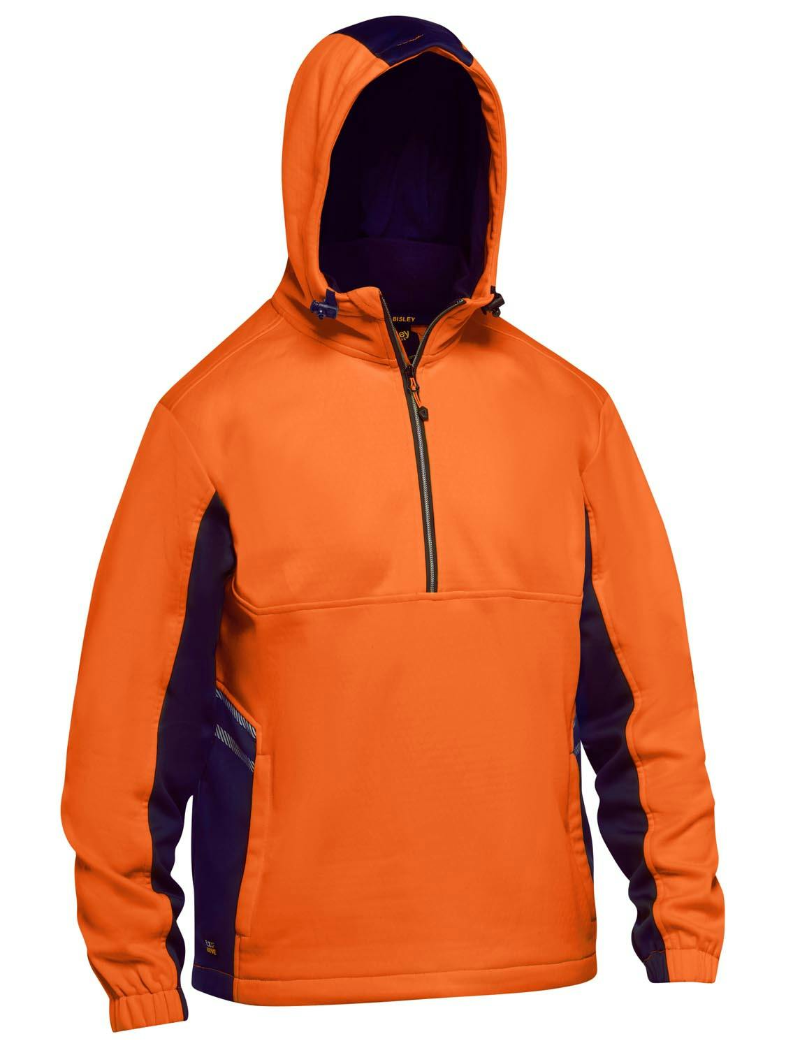 Bisley Hi Vis Liquid Repellent Fleece Hoodie_1