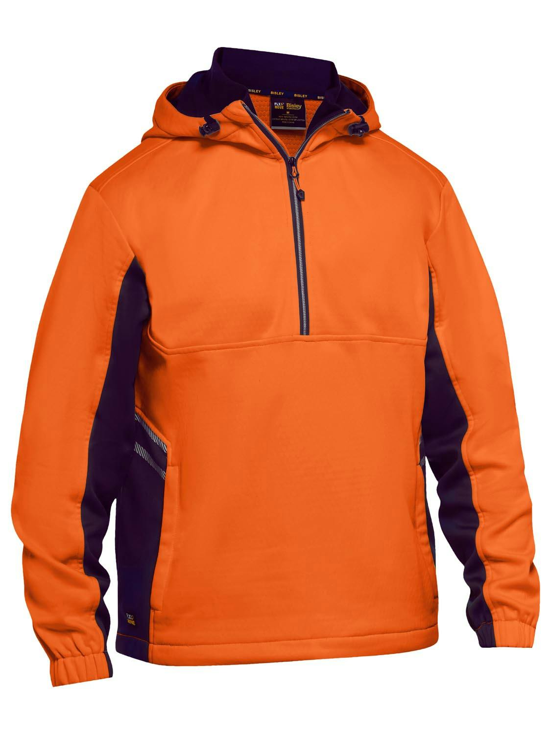 Bisley Hi Vis Liquid Repellent Fleece Hoodie_4