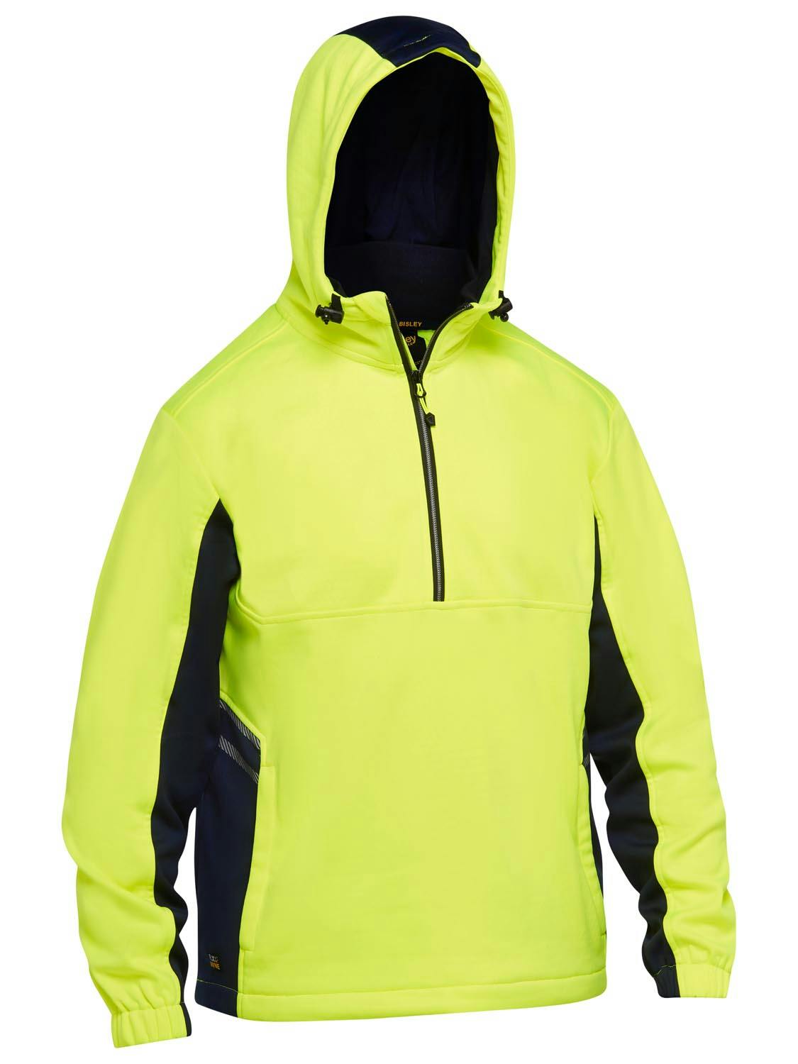 Bisley Hi Vis Liquid Repellent Fleece Hoodie_5