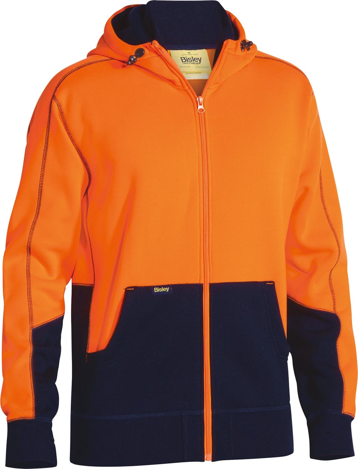 Bisley Hi Vis Zip Front Fleece Hoodie_5