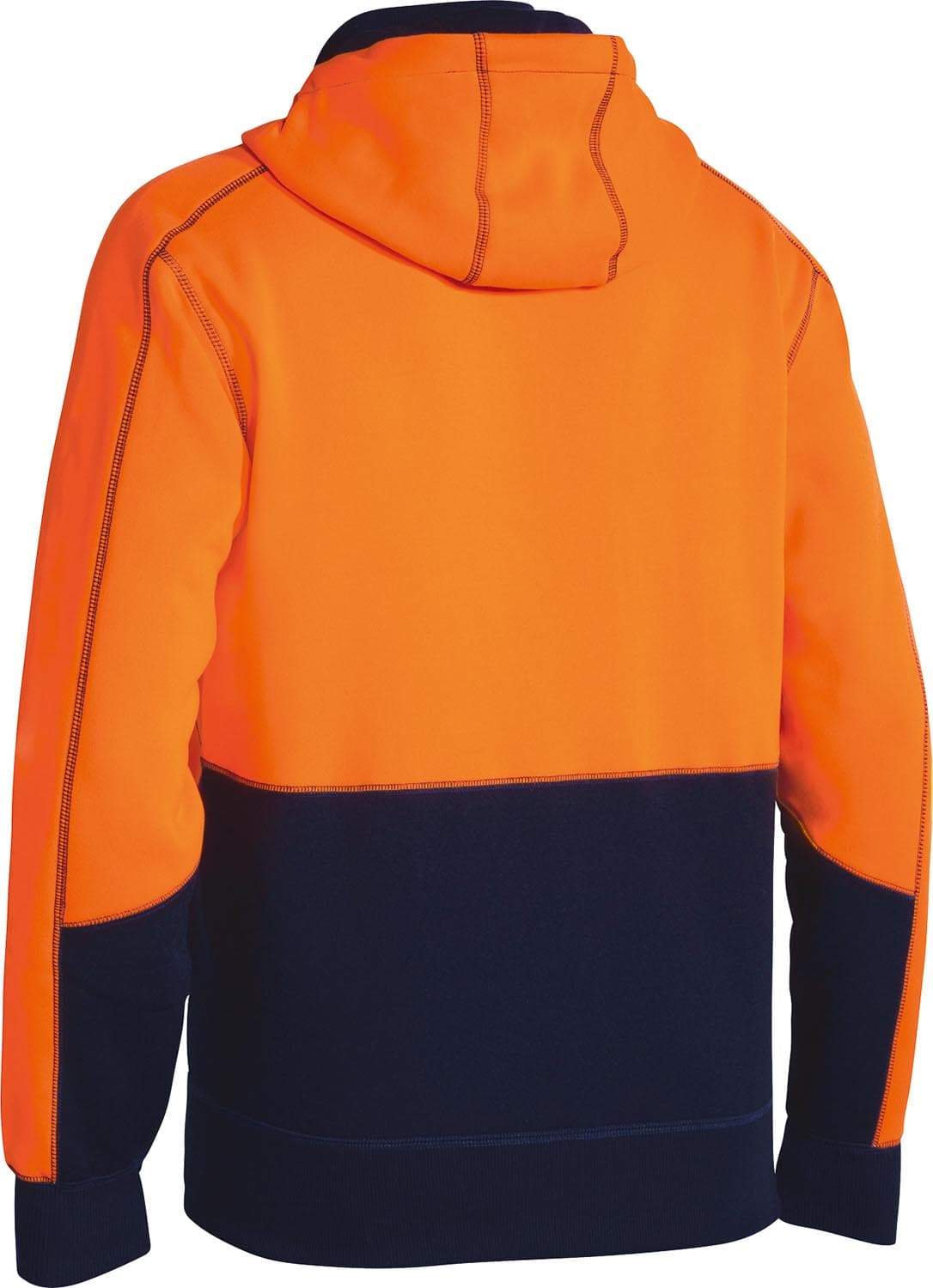 Bisley Hi Vis Zip Front Fleece Hoodie_6