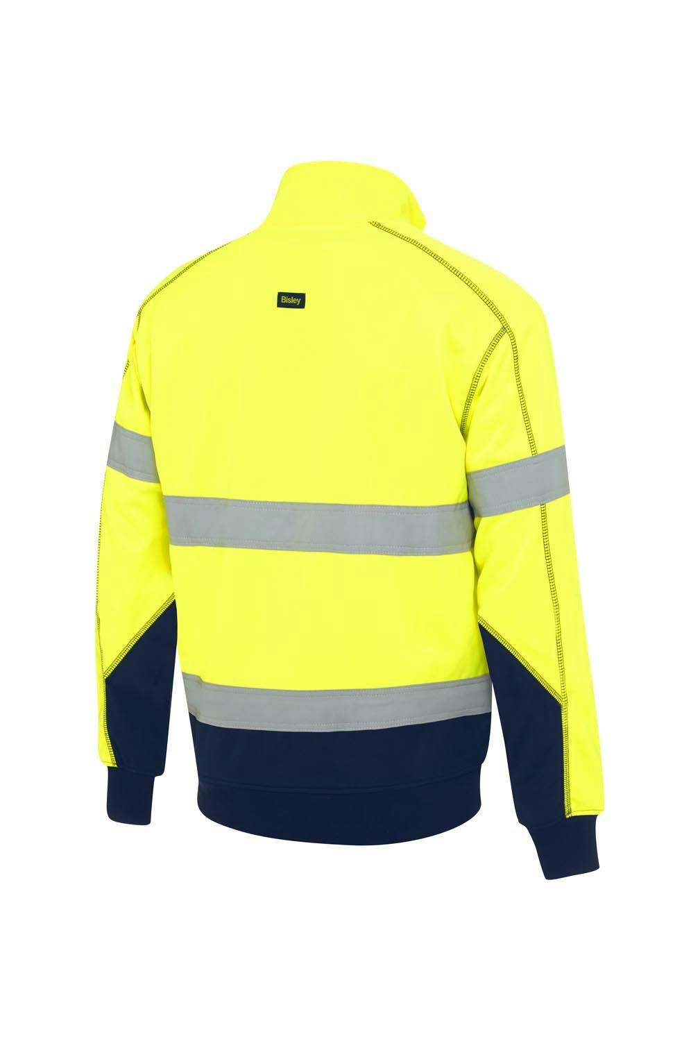 Bisley Taped Hi Vis 1/4 Zip Fleece Pullover with Sherpa Lining_4