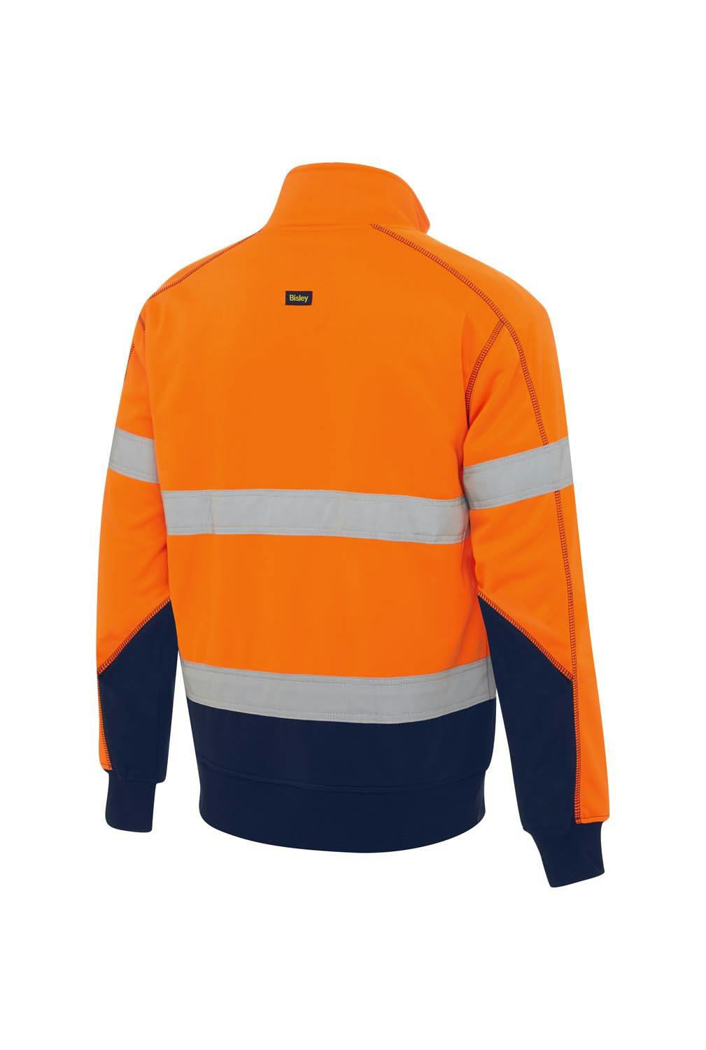 Bisley Taped Hi Vis 1/4 Zip Fleece Pullover with Sherpa Lining_7