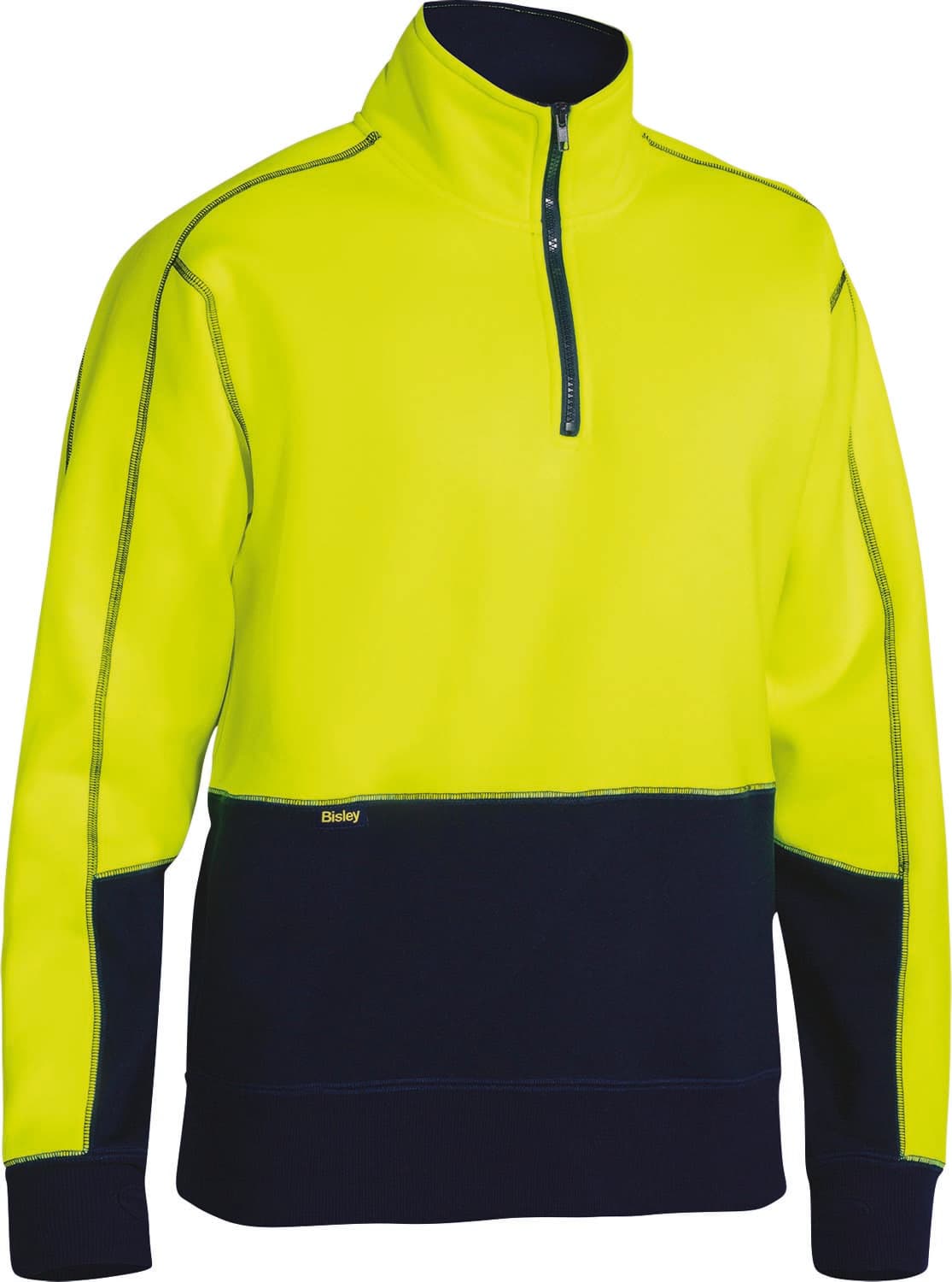 Bisley Hi Vis Fleece 1/4 Zip Pullover_0