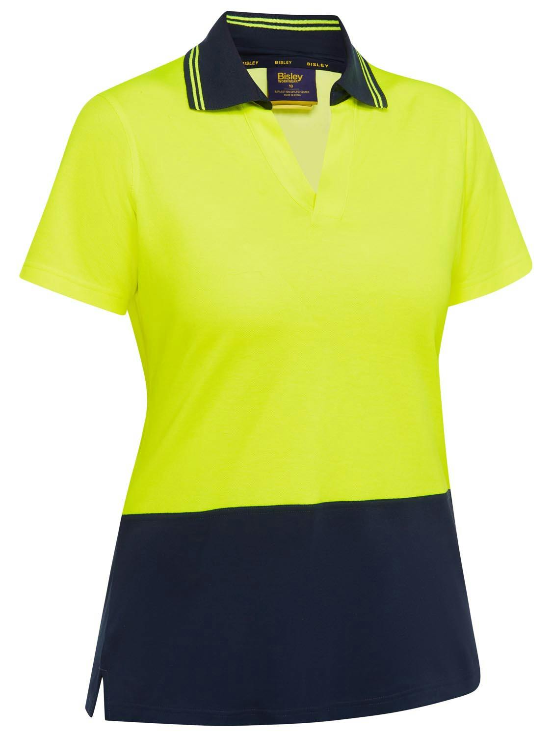 Bisley Women's Hi Vis V-Neck Polo_3