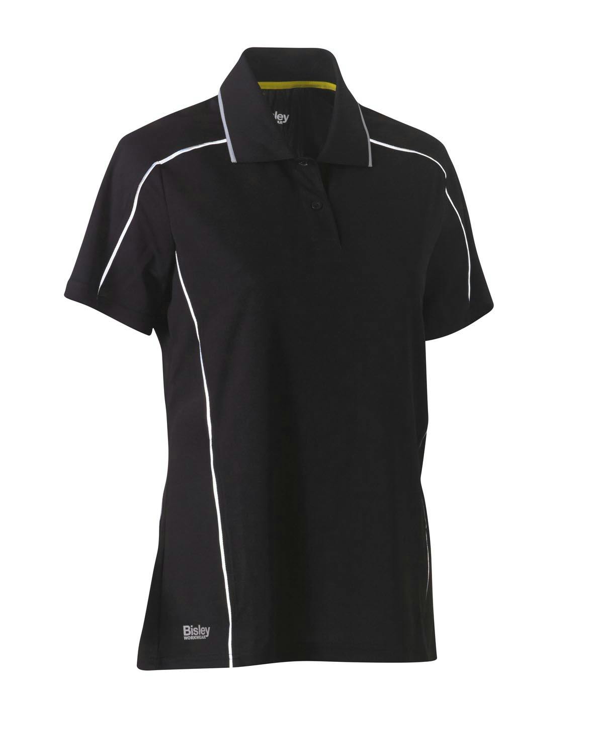 Bisley Women's Cool Mesh Polo with Reflective Piping_1