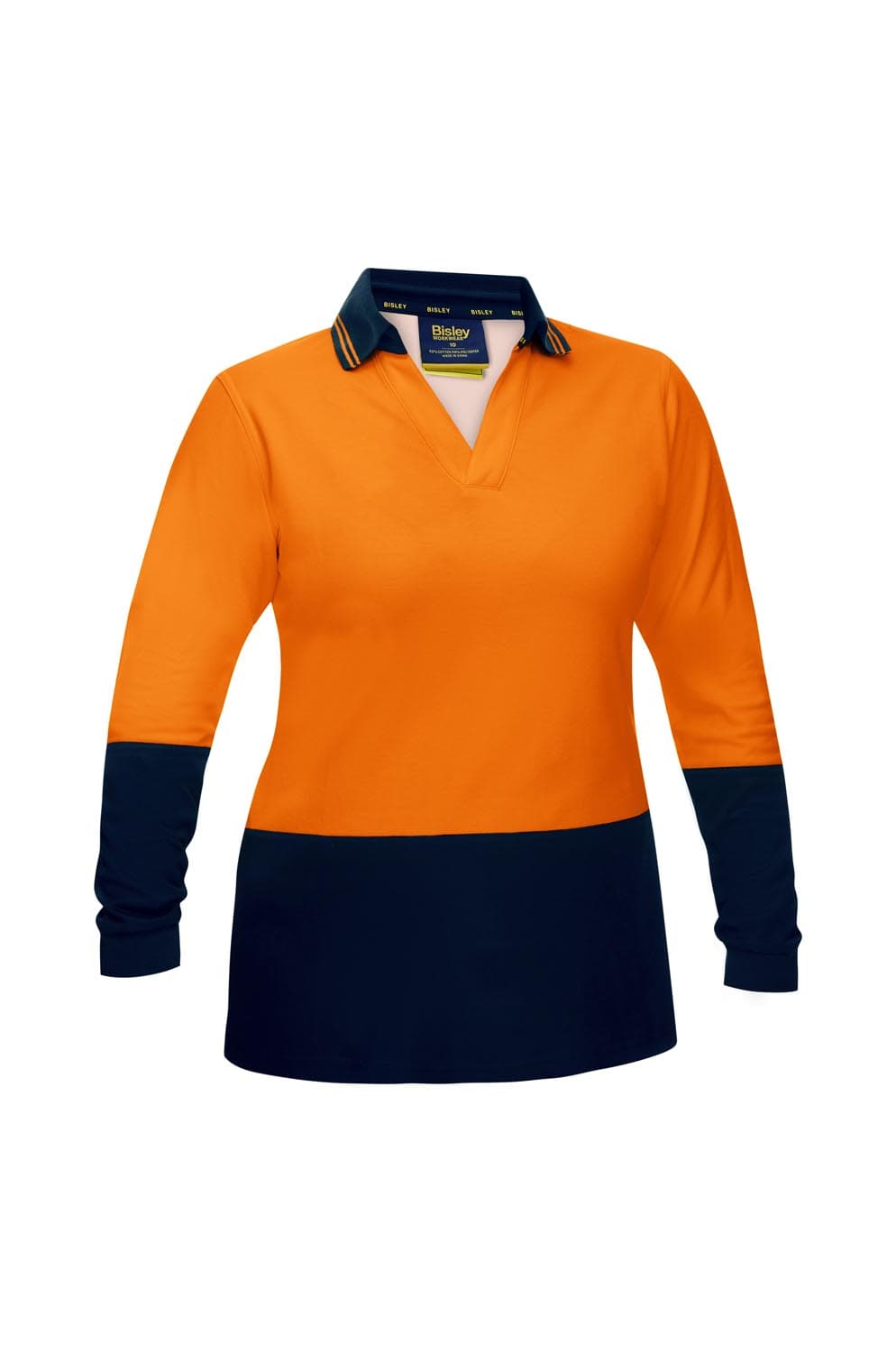 Bisley Women's Hi Vis V-Neck Polo