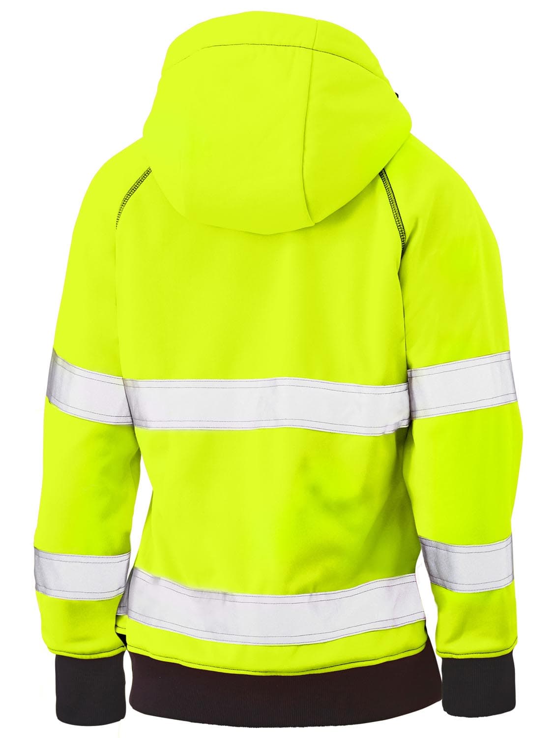 Bisley Women's Taped Hi Vis Fleece Zip Front Hoodie with Sherpa Lining_1