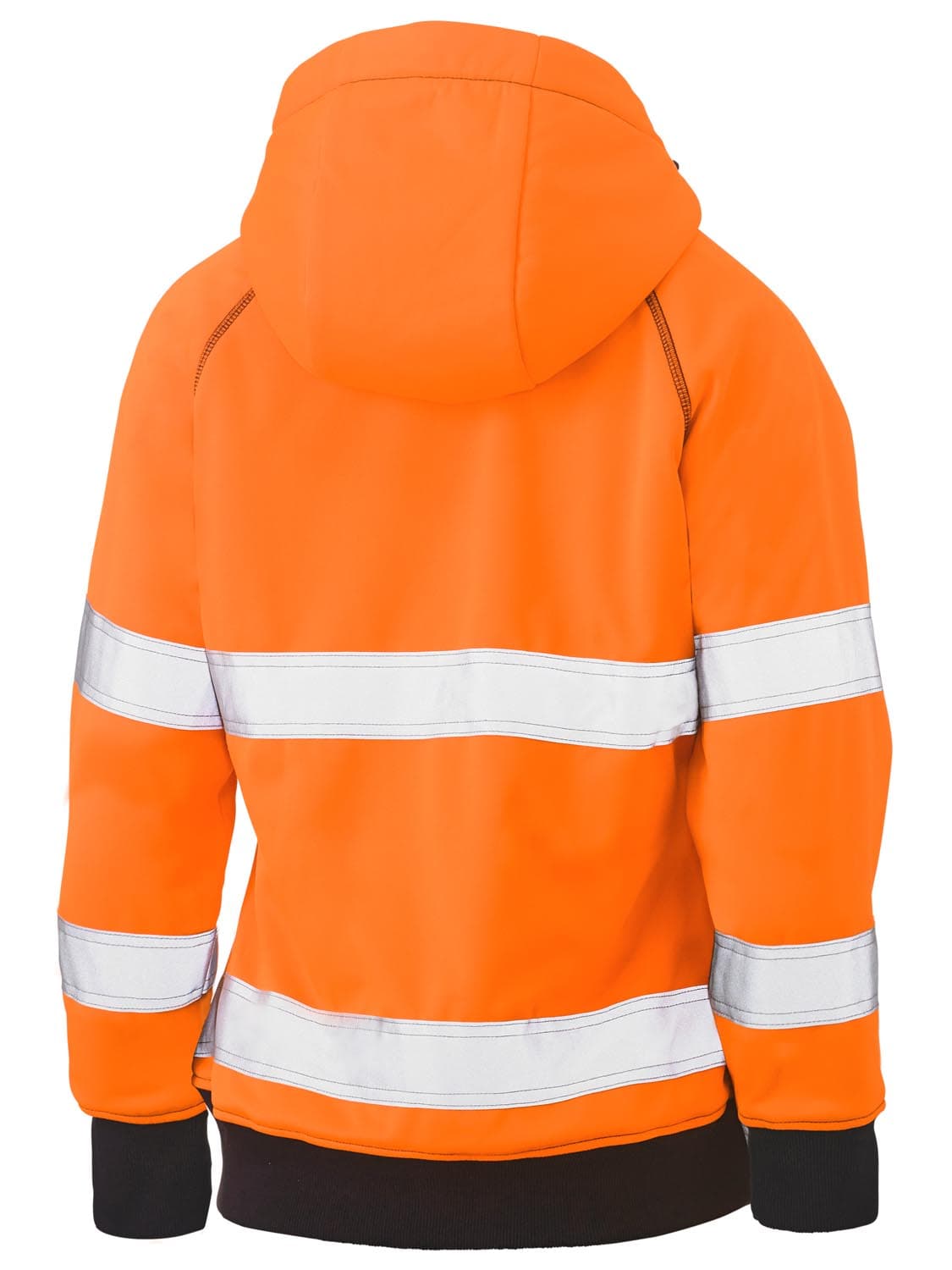 Bisley Women's Taped Hi Vis Fleece Zip Front Hoodie with Sherpa Lining_7