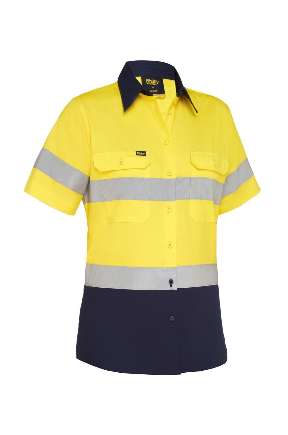 Bisley Women's Taped Hi Vis Cool Lightweight Drill Shirt_3