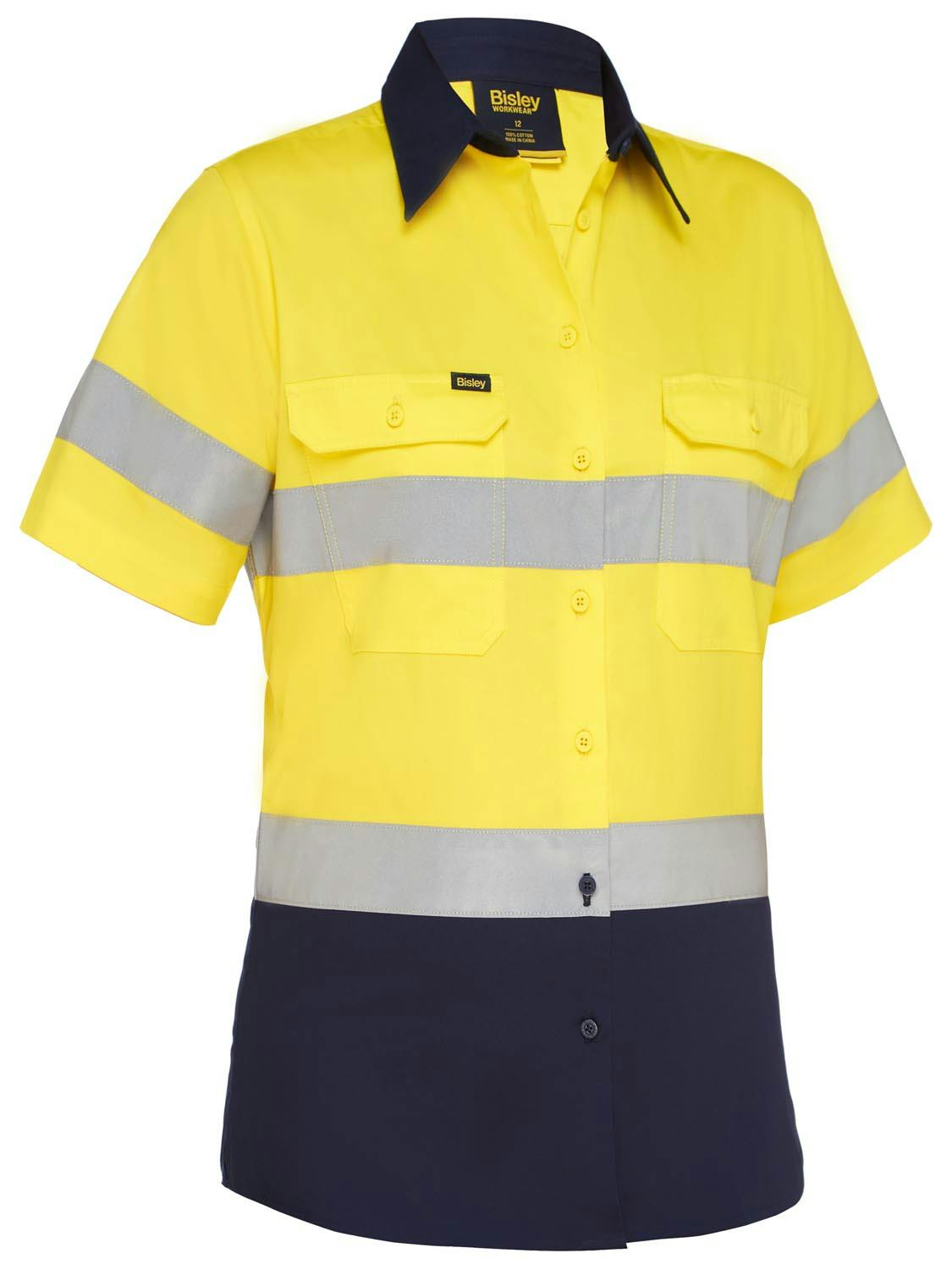 Bisley Women's Taped Hi Vis Cool Lightweight Drill Shirt_5