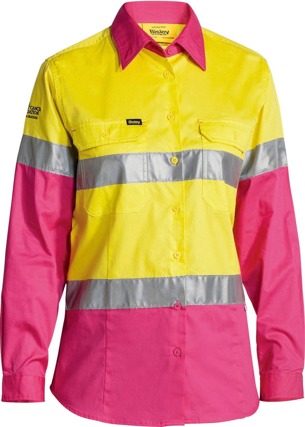 Bisley Women's Taped Hi Vis Cool Lightweight Drill Shirt