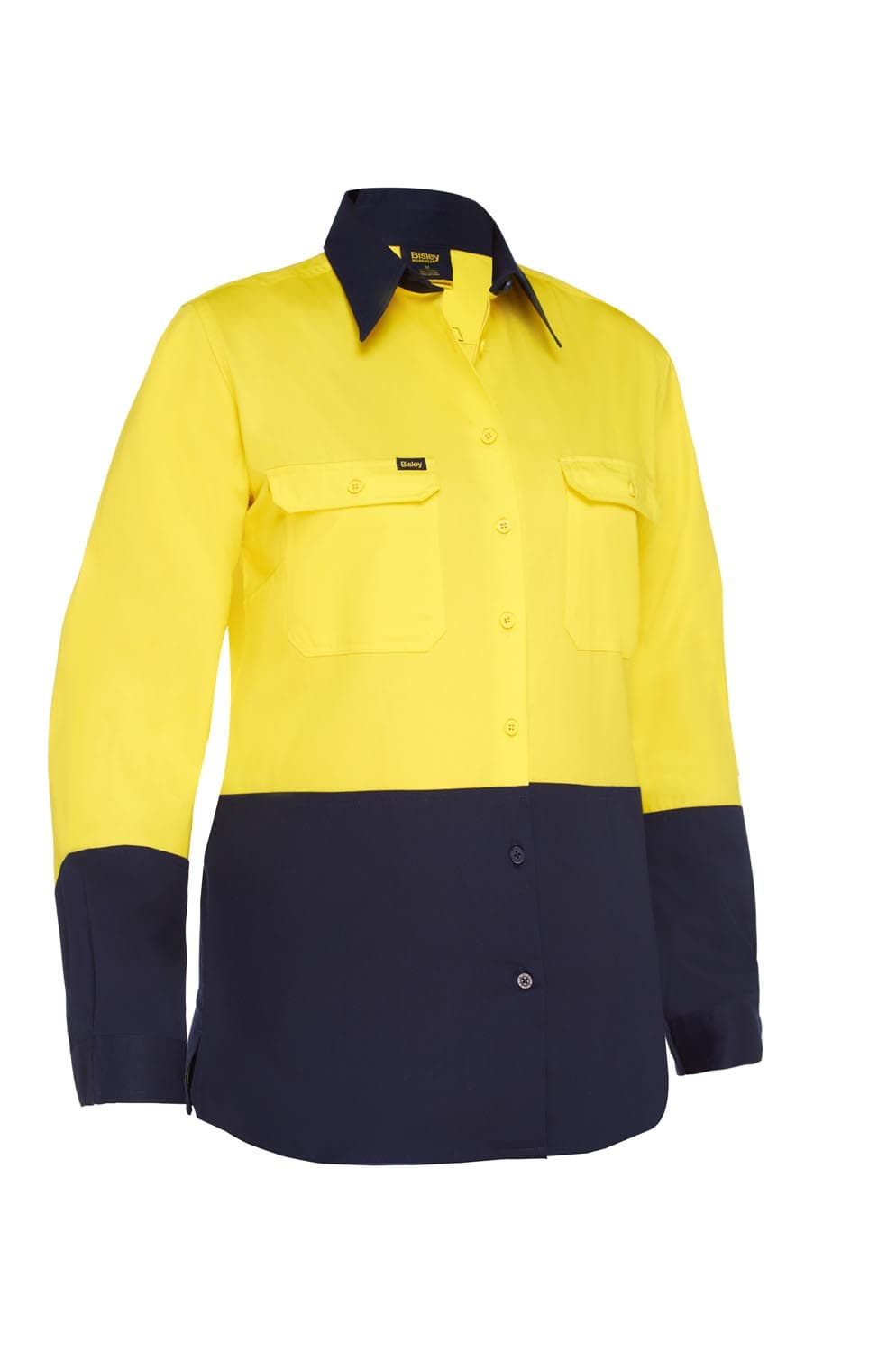 Bisley Women's Cool Lightweight Hi Vis Drill Shirt_3