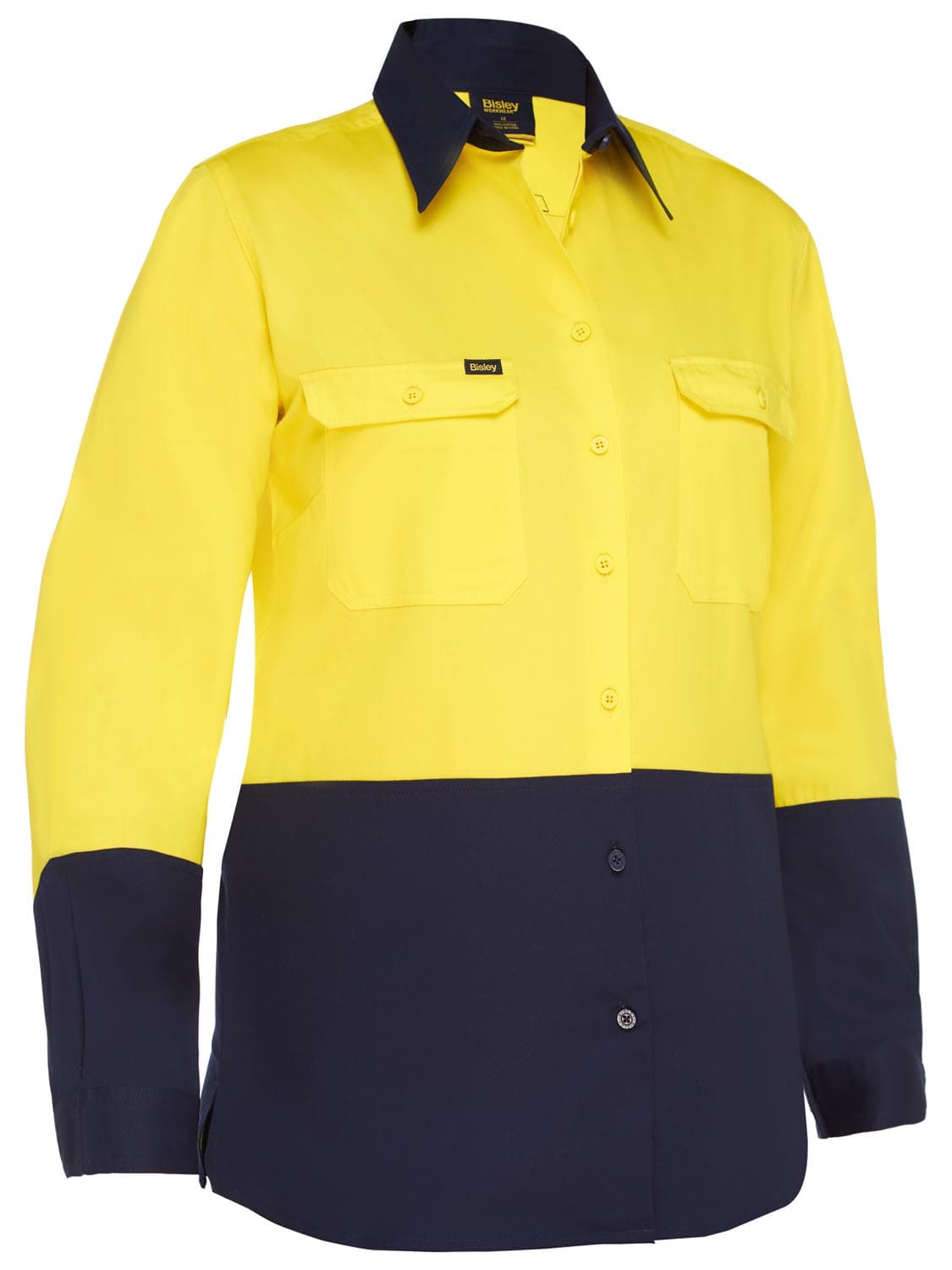 Bisley Women's Cool Lightweight Hi Vis Drill Shirt_5