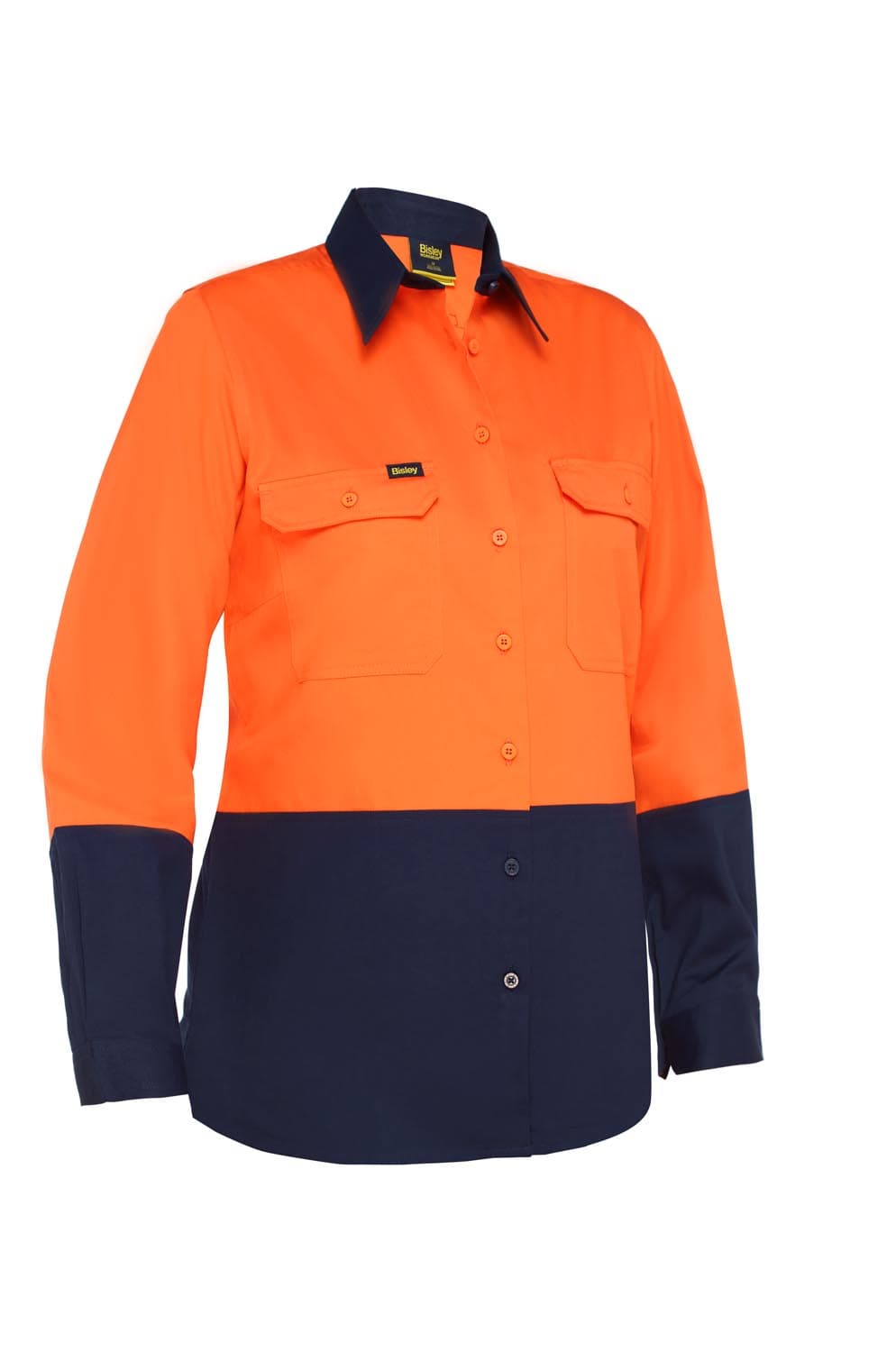 Bisley Women's Cool Lightweight Hi Vis Drill Shirt_9